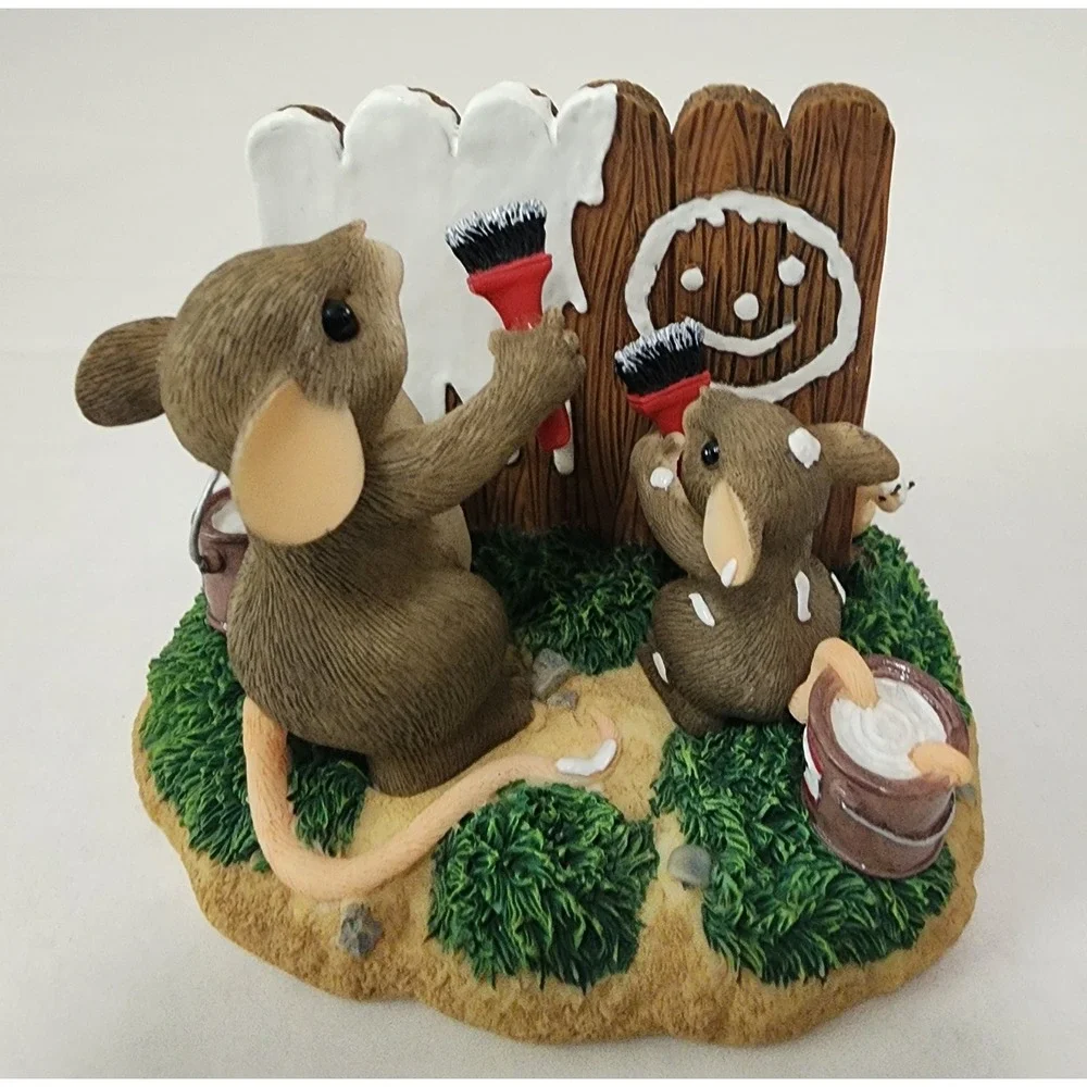 Vintage Charming Tails Daddy's Little Helper 89/376 Mouse Figurine Fitz & Floyd